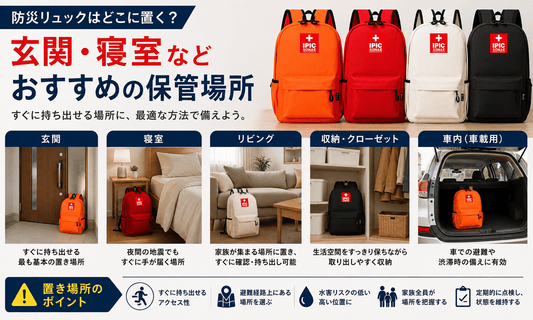 防災リュックはどこに置くか玄関・寝室などおすすめの保管場所を解説