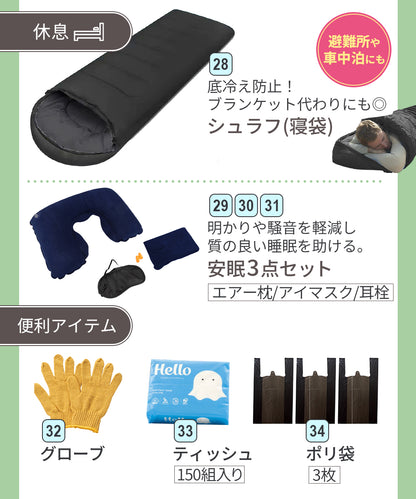 防災リュック 1人用47点セット