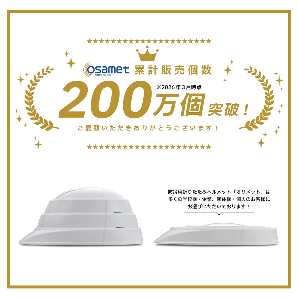 折りたたみ防災ヘルメット オサメット