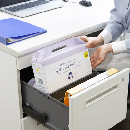 キレイナ 水のいらない全身キレイセットPure 女性向け 災害時・断水時に水不要で全身清潔ケア 日本製