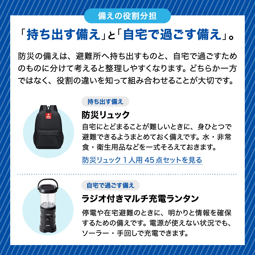 ラジオ付マルチ充電ランタン 電池不要 3WAY充電式