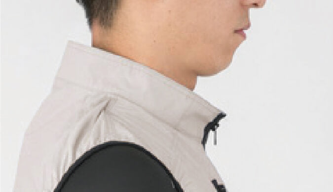 空調服 ファスナー位置