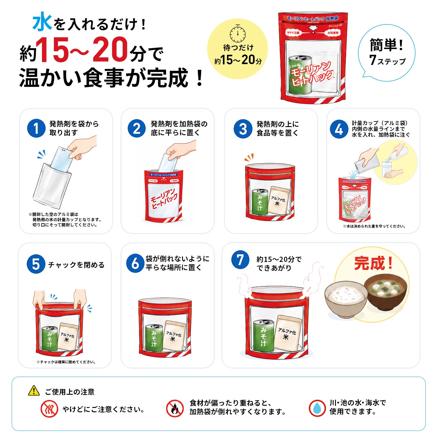 モーリアンヒートパック 加熱セット L使い方の解説