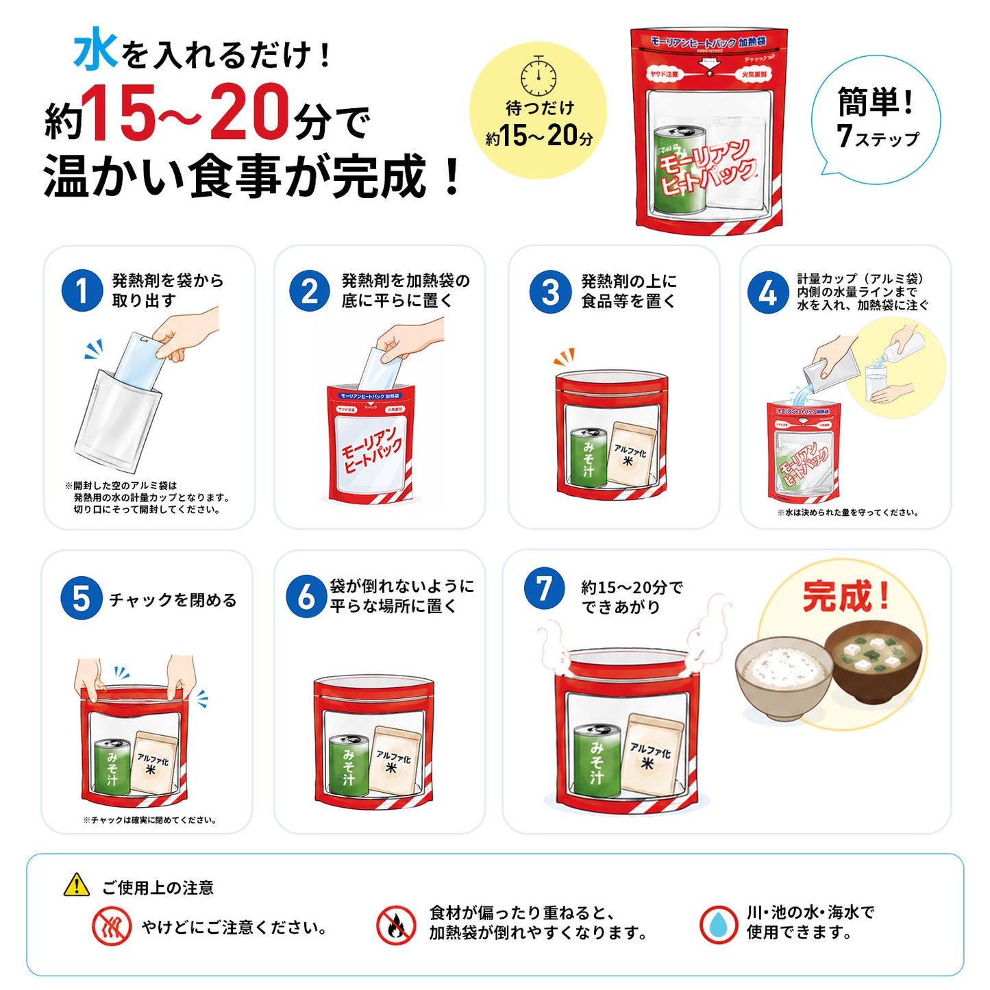 モーリアンヒートパック 加熱セット L使い方の解説