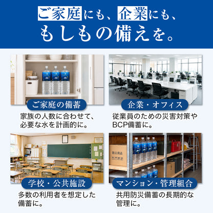 保存水 15年 カムイワッカ麗水 500ml×24本 2L×6本 日本製 天然水 備蓄 避難食