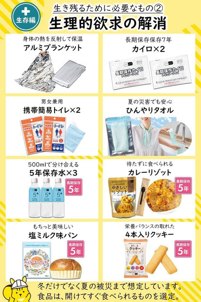 防災リュック 1人用45点セット