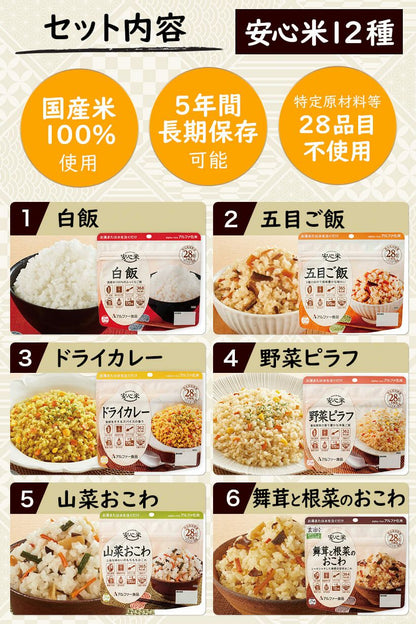 非常食 アルファ米12種4日分 セット