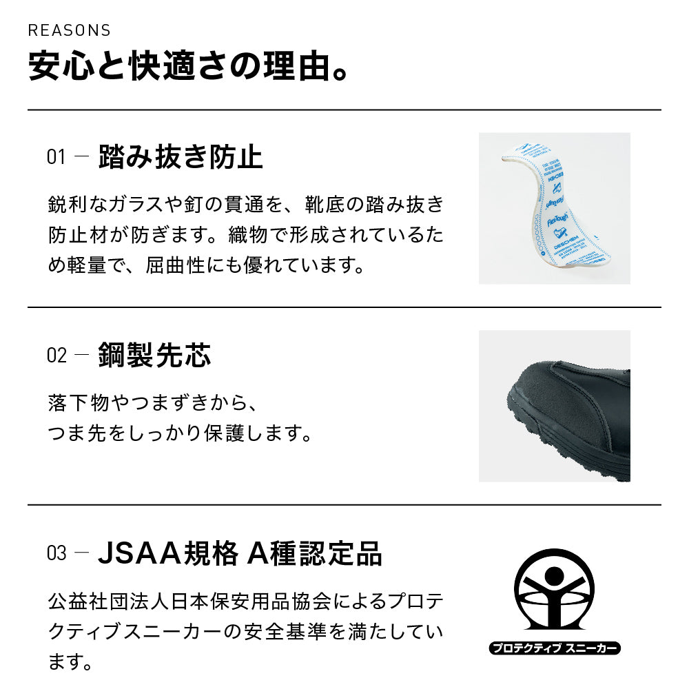 防災セーフティースニーカー 踏み抜き防止板入り