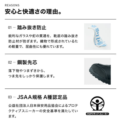 防災セーフティースニーカー 踏み抜き防止板入り
